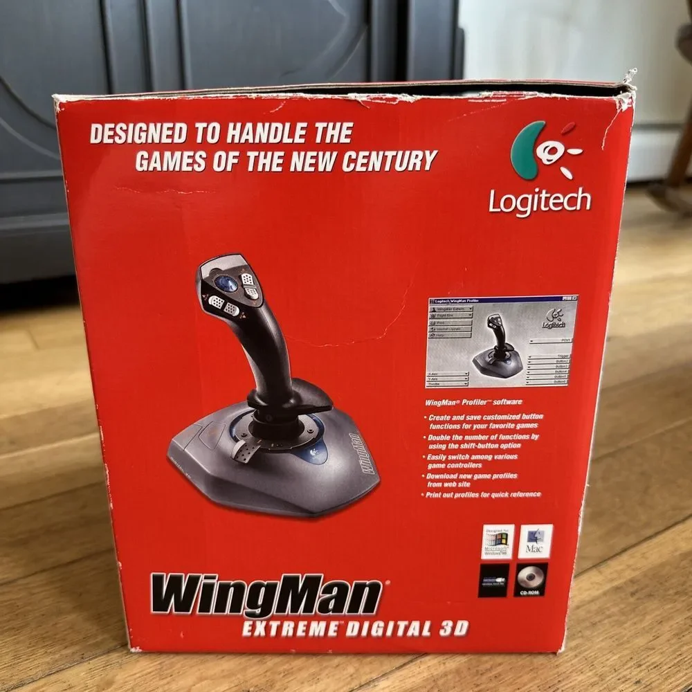 Logitech Wingman Extreme Digital 3D Video Games Controller J-ZA10‎